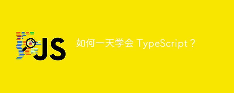 如何一天学会 TypeScript？