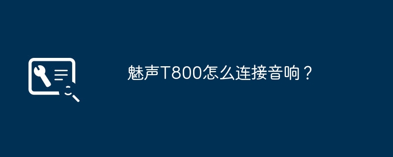 魅声T800怎么连接音响？