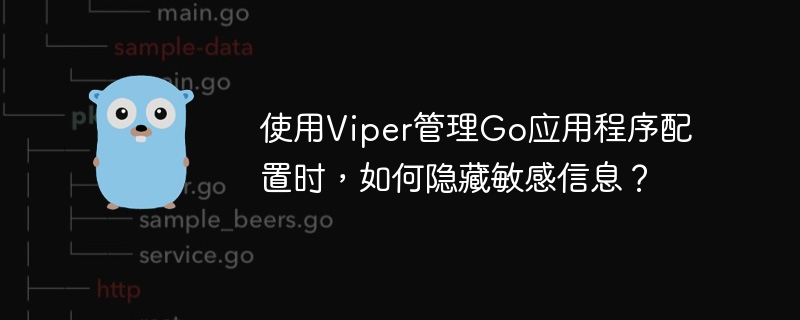 使用Viper管理Go应用程序配置时，如何隐藏敏感信息？