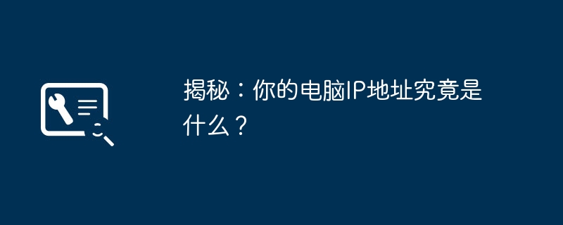 揭秘：你的电脑IP地址究竟是什么？