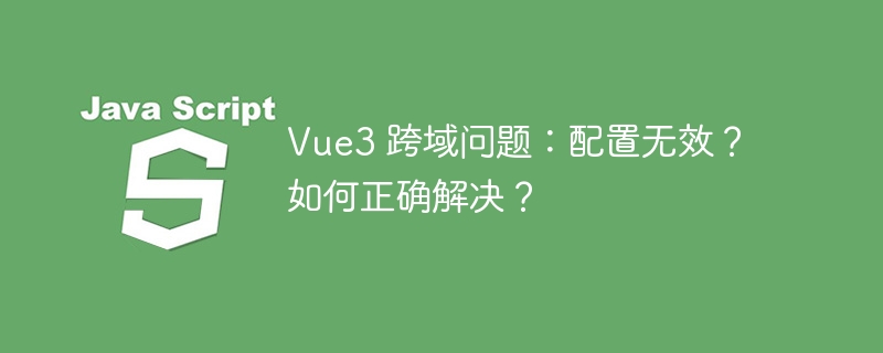 Vue3 跨域问题：配置无效？如何正确解决？