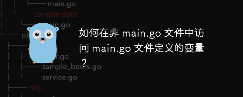 如何在非 main.go 文件中访问 main.go 文件定义的变量？