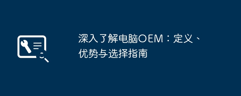 深入了解电脑OEM：定义、优势与选择指南