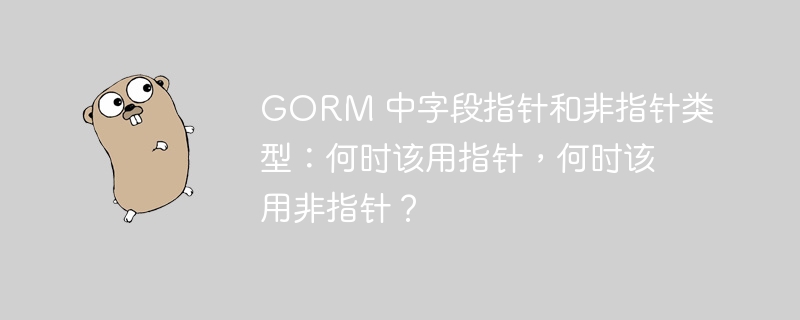 GORM 中字段指针和非指针类型：何时该用指针，何时该用非指针？