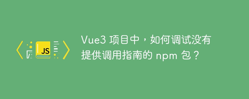 Vue3 项目中，如何调试没有提供调用指南的 npm 包？