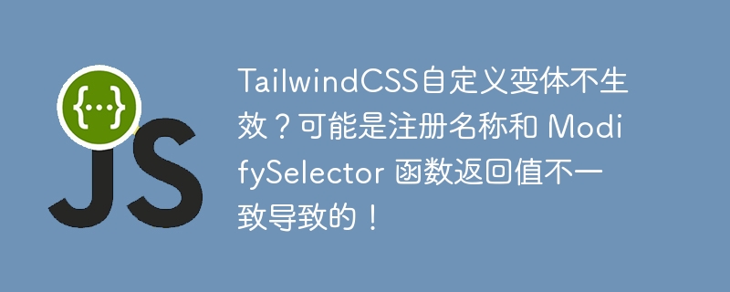 TailwindCSS自定义变体不生效？可能是注册名称和 ModifySelector 函数返回值不一致导致的！