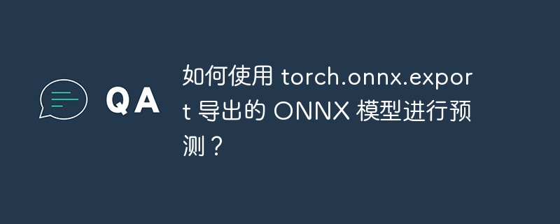 如何使用 torch.onnx.export 导出的 ONNX 模型进行预测？