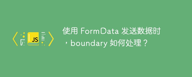 使用 FormData 发送数据时，boundary 如何处理？