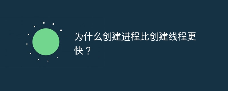 为什么创建进程比创建线程更快？