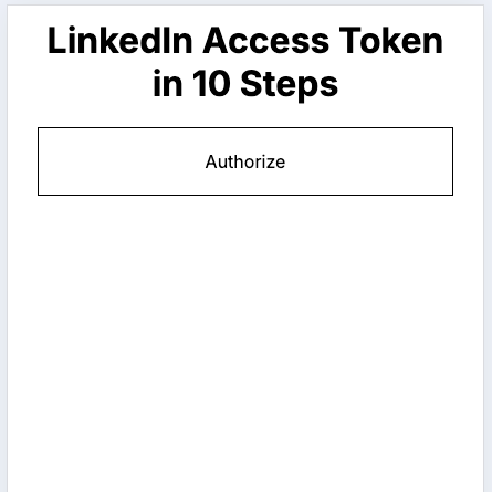 React: LinkedIn Access Token in Steps