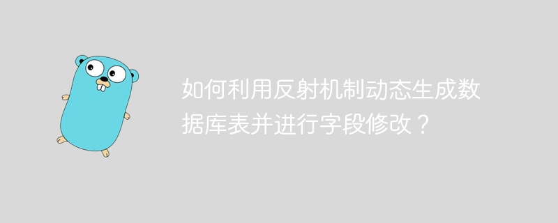 如何利用反射机制动态生成数据库表并进行字段修改？