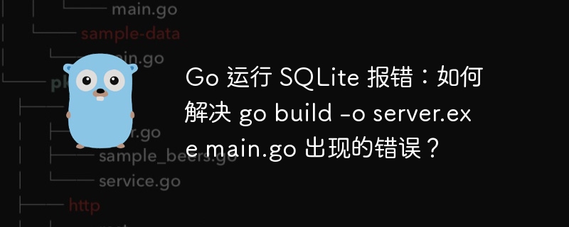 Go 运行 SQLite 报错：如何解决 go build -o server.exe main.go 出现的错误？