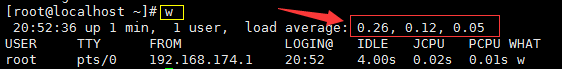 使用w查看系统负载详解