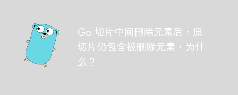 Go 切片中间删除元素后，原切片仍包含被删除元素，为什么？