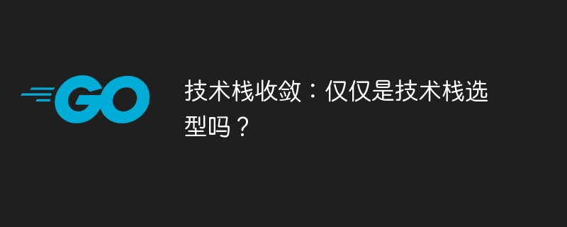 技术栈收敛：仅仅是技术栈选型吗？