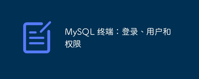 MySQL 终端：登录、用户和权限