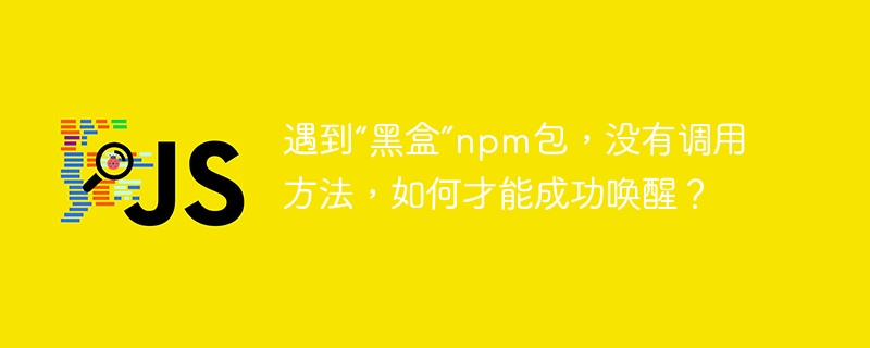 遇到“黑盒”npm包，没有调用方法，如何才能成功唤醒？