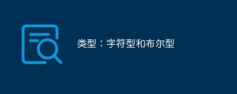 类型：字符型和布尔型