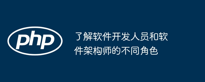 了解软件开发人员和软件架构师的不同角色