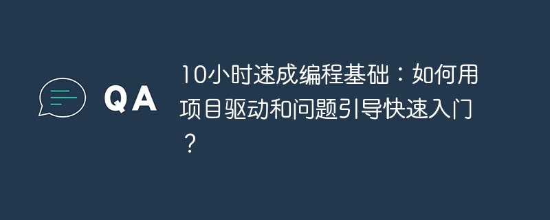 10小时速成编程基础：如何用项目驱动和问题引导快速入门？