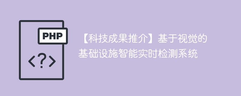 【科技成果推介】基于视觉的基础设施智能实时检测系统