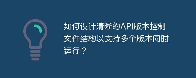 如何设计清晰的API版本控制文件结构以支持多个版本同时运行？