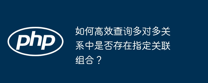 如何高效查询多对多关系中是否存在指定关联组合？