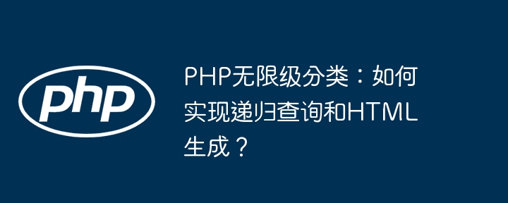 PHP无限级分类：如何实现递归查询和HTML生成？