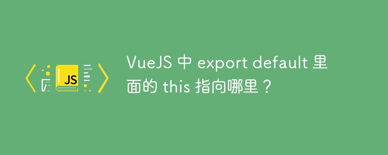 VueJS 中 export default 里面的 this 指向哪里？