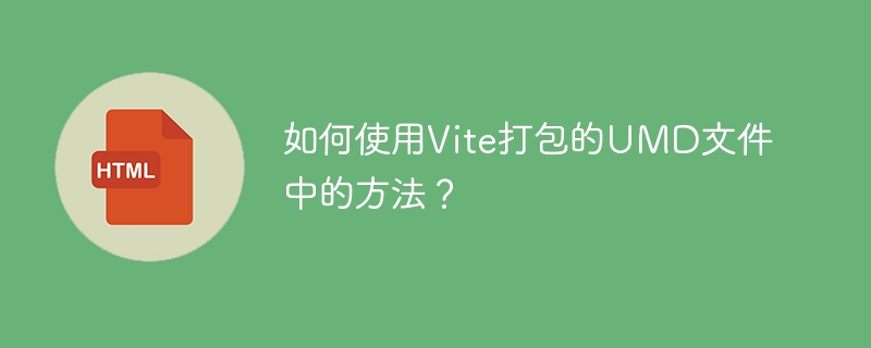 如何使用Vite打包的UMD文件中的方法？ 
