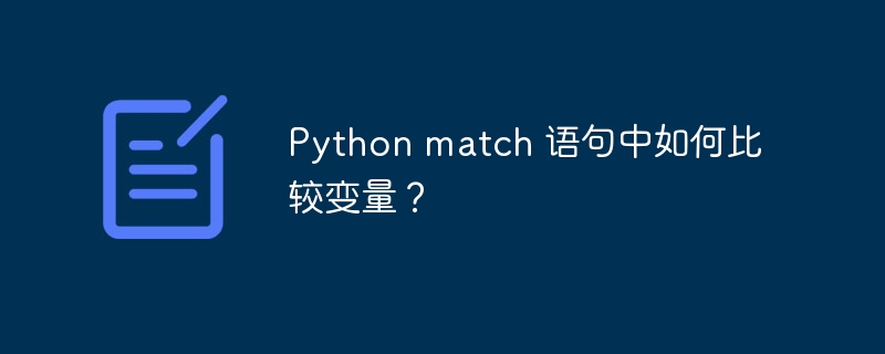 Python match 语句中如何比较变量？