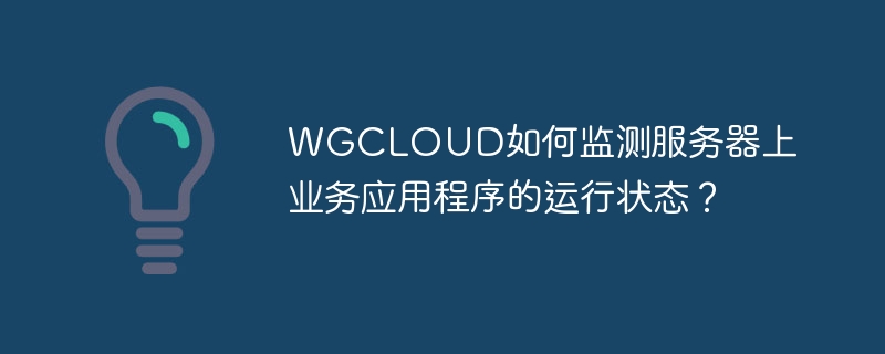 WGCLOUD如何监测服务器上业务应用程序的运行状态？