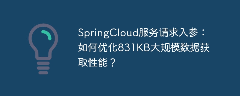 SpringCloud服务请求入参：如何优化831KB大规模数据获取性能？