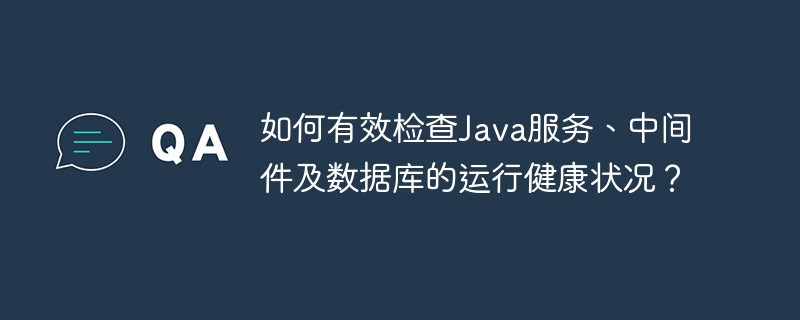 如何有效检查Java服务、中间件及数据库的运行健康状况？