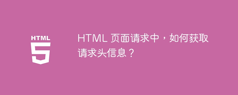 HTML 页面请求中，如何获取请求头信息？ 
