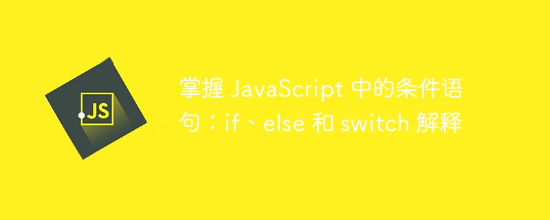 掌握 JavaScript 中的条件语句：if、else 和 switch 解释