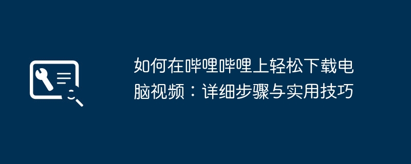 如何在哔哩哔哩上轻松下载电脑视频：详细步骤与实用技巧