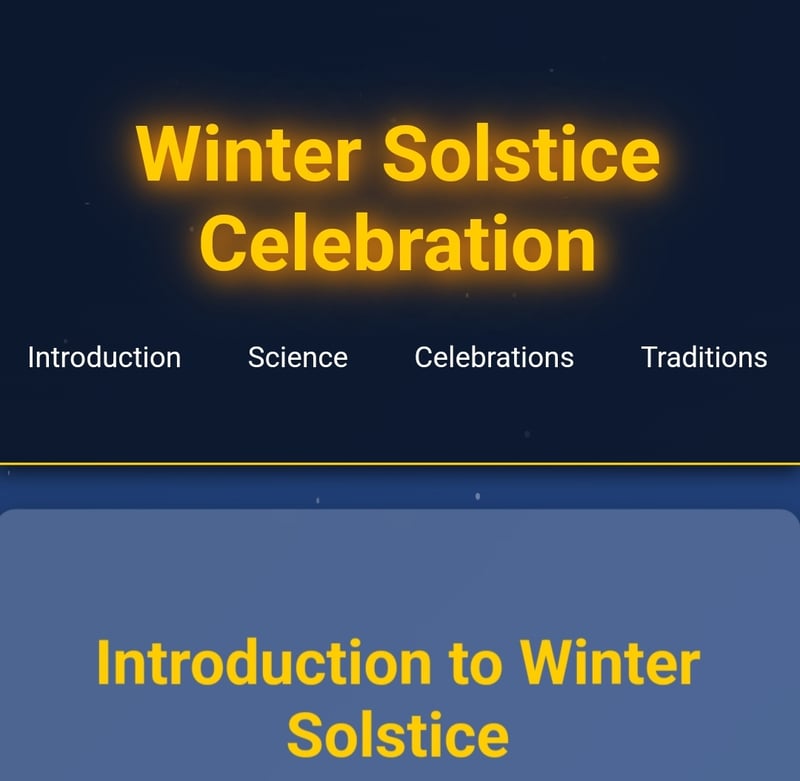 Winter Solstice Celebration