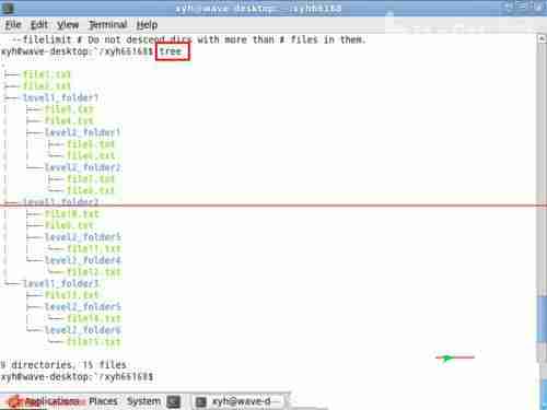 linux下使用tree命令以树形结构显示文件目录结构