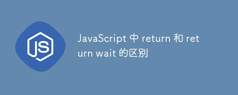 JavaScript 中 return 和 return wait 的区别