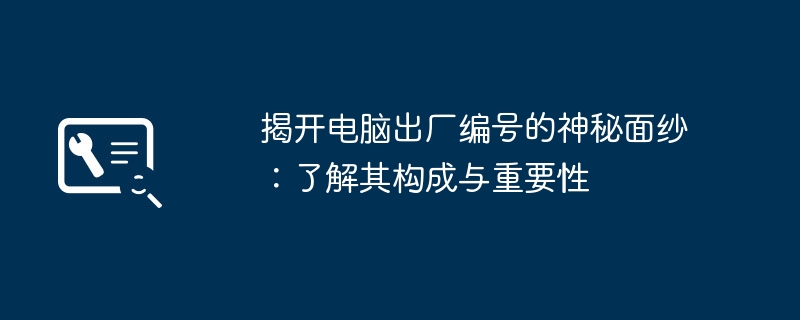 揭开电脑出厂编号的神秘面纱：了解其构成与重要性