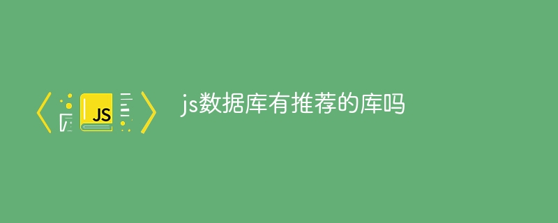 js数据库有推荐的库吗