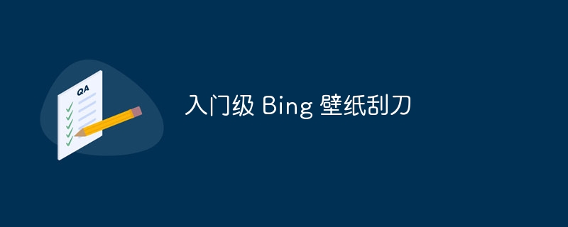 入门级 Bing 壁纸刮刀