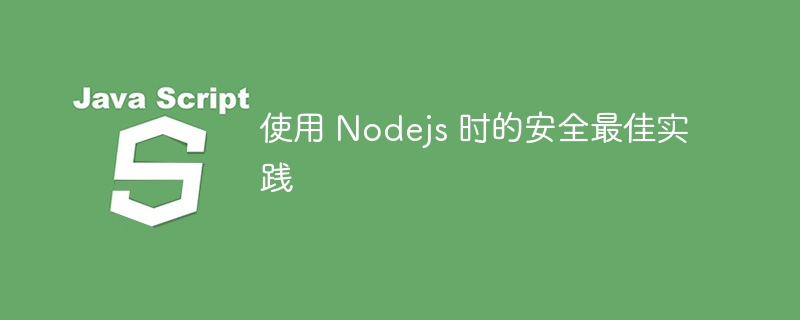 使用 Nodejs 时的安全最佳实践