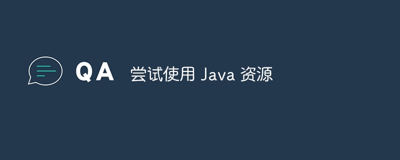 尝试使用 Java 资源