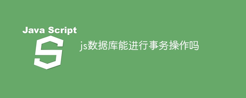 js数据库能进行事务操作吗