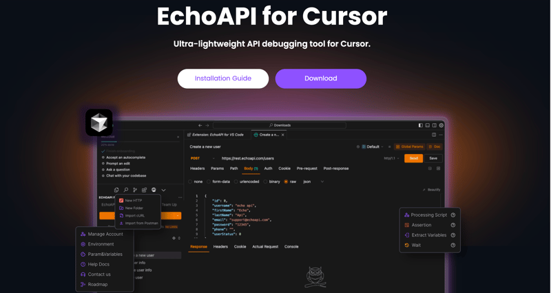 EchoAPI for Cursor 入门指南：断言可视化技术