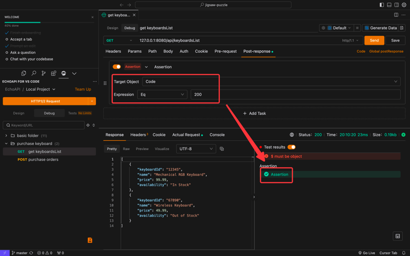 EchoAPI for Cursor 入门指南：断言可视化技术