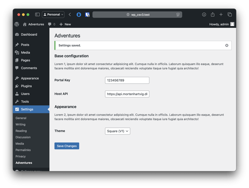 基于 JSON 结构创建 WordPress 插件选项