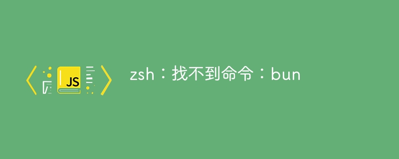 zsh：找不到命令：bun